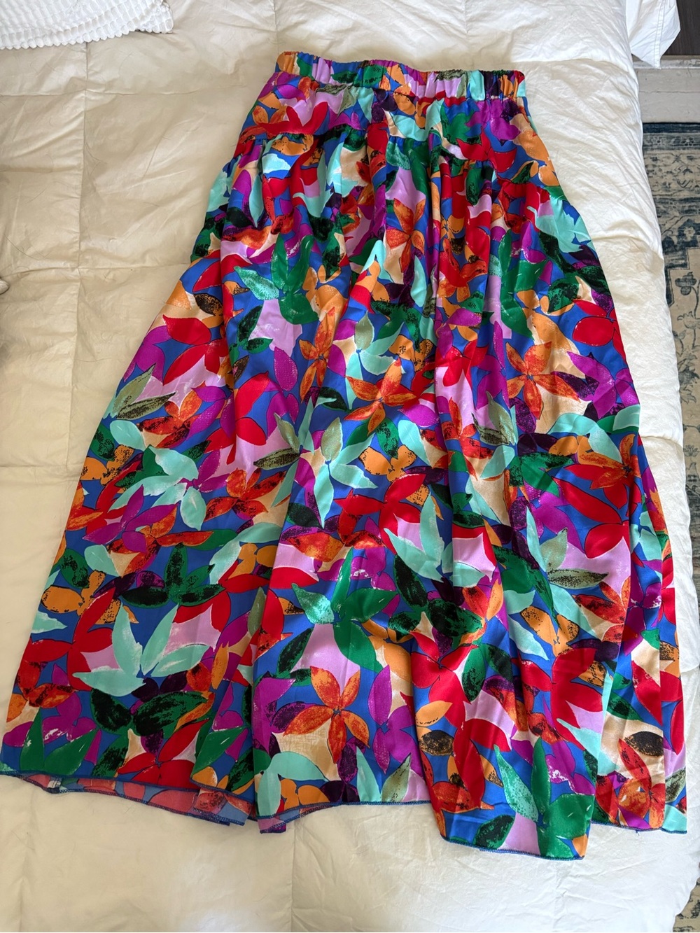 SHEIN Multicolor Floral Maxi Skirt - Bold Botanical Print